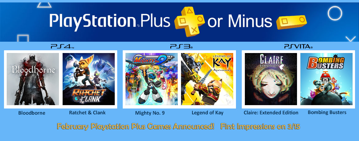 Playstation Plus Minus March 2018